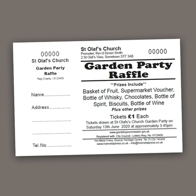  Raffle Ticket (148 X 100mm)